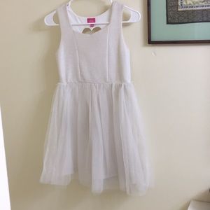 White dress with heart on the back